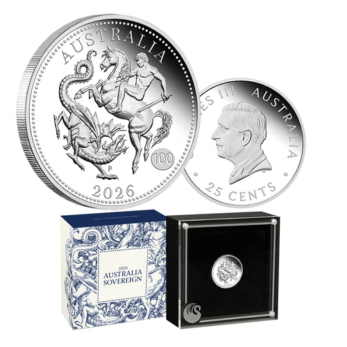 2026 25c Silver Sovereign Proof Centenary of the Birth of QEII