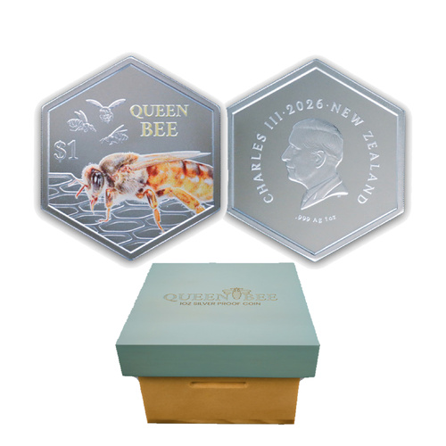 2026 $1 Queen Bee 1oz Silver Proof