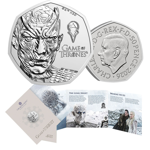 2026 50p Game of Thrones (Ice) BUNC Coin
