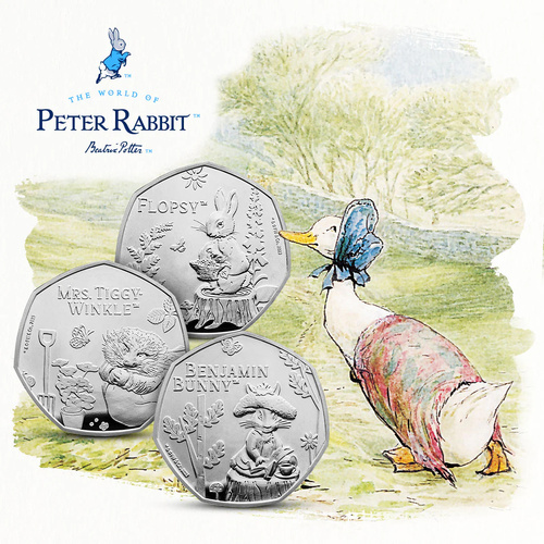 2023 The World of Peter Rabbit 50p Coin Box Set Edition