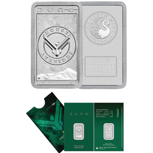 2026 Dune House Atreides 10g Silver Minted Bar