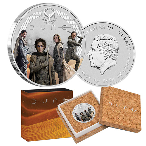2026 50c Dune - House Atreides Colour 1/2oz Silver Uncirculated Coin