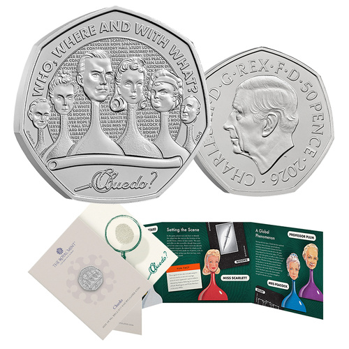 2026 50p Cluedo BUNC Coin