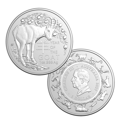 2027 $1 Lunar Year of the Goat Investment Coin