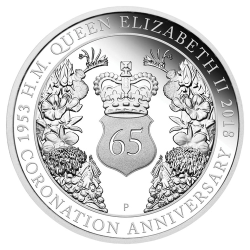 2018 $1 Coronation 65th Anniversary 1oz Silver Proof