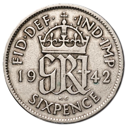 1920-1946 Wedding Silver Sixpence