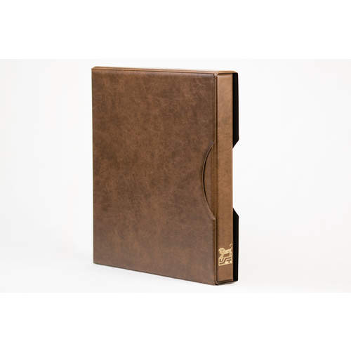 VST Multi-Purpose Binder 25mm 4D Ring Gold Embossing - 315 x 275 x 45mm [Colour: Brown]
